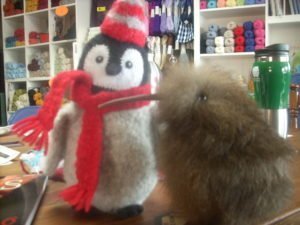 Woolly Penguin and Kiwi Bird