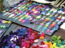 tufts of fiber for noro yarn