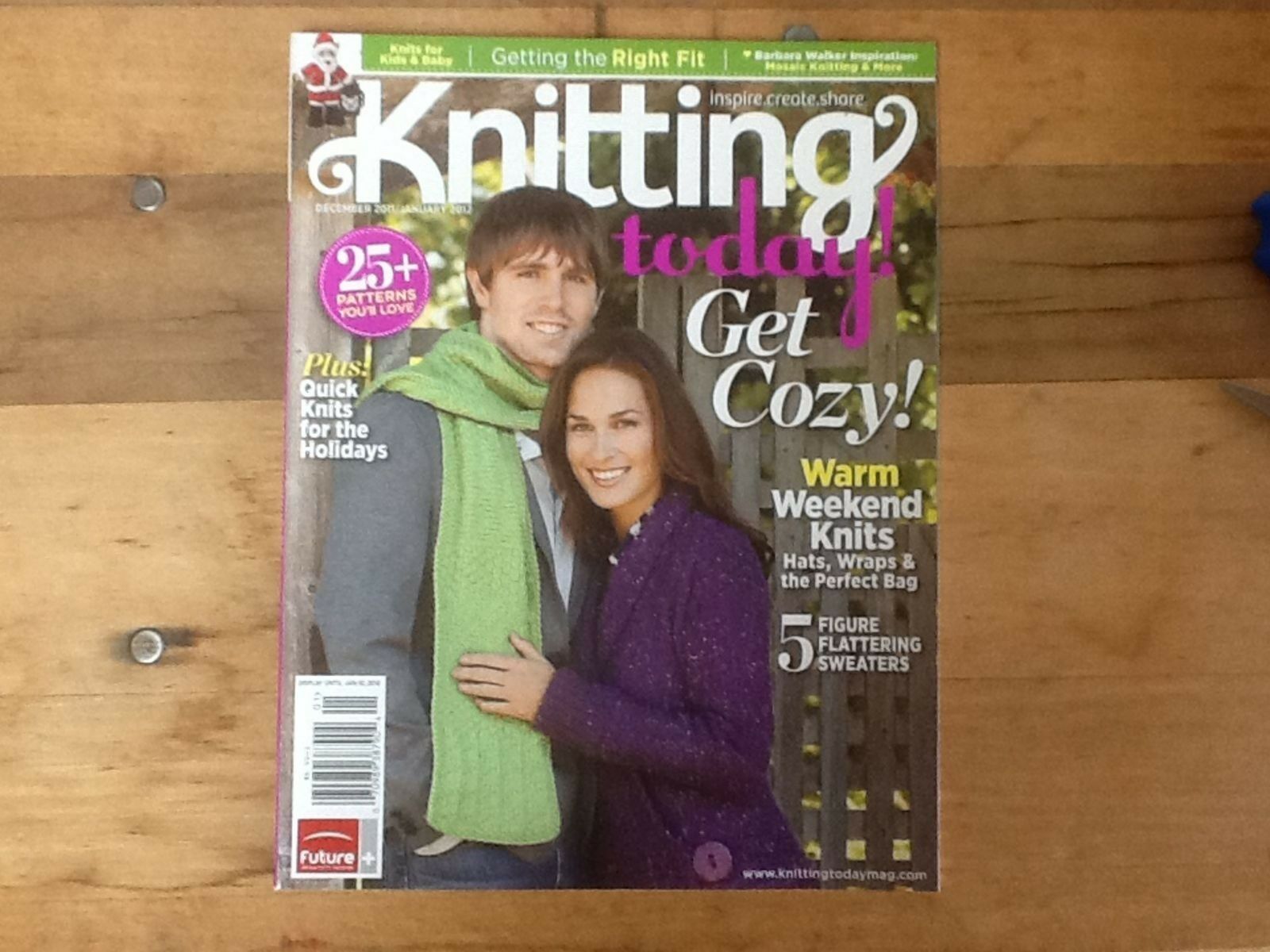 Knitting Today! Magazine Dec 2011/Jan 2012 25+ Patterns Quick Knits Edward Bear