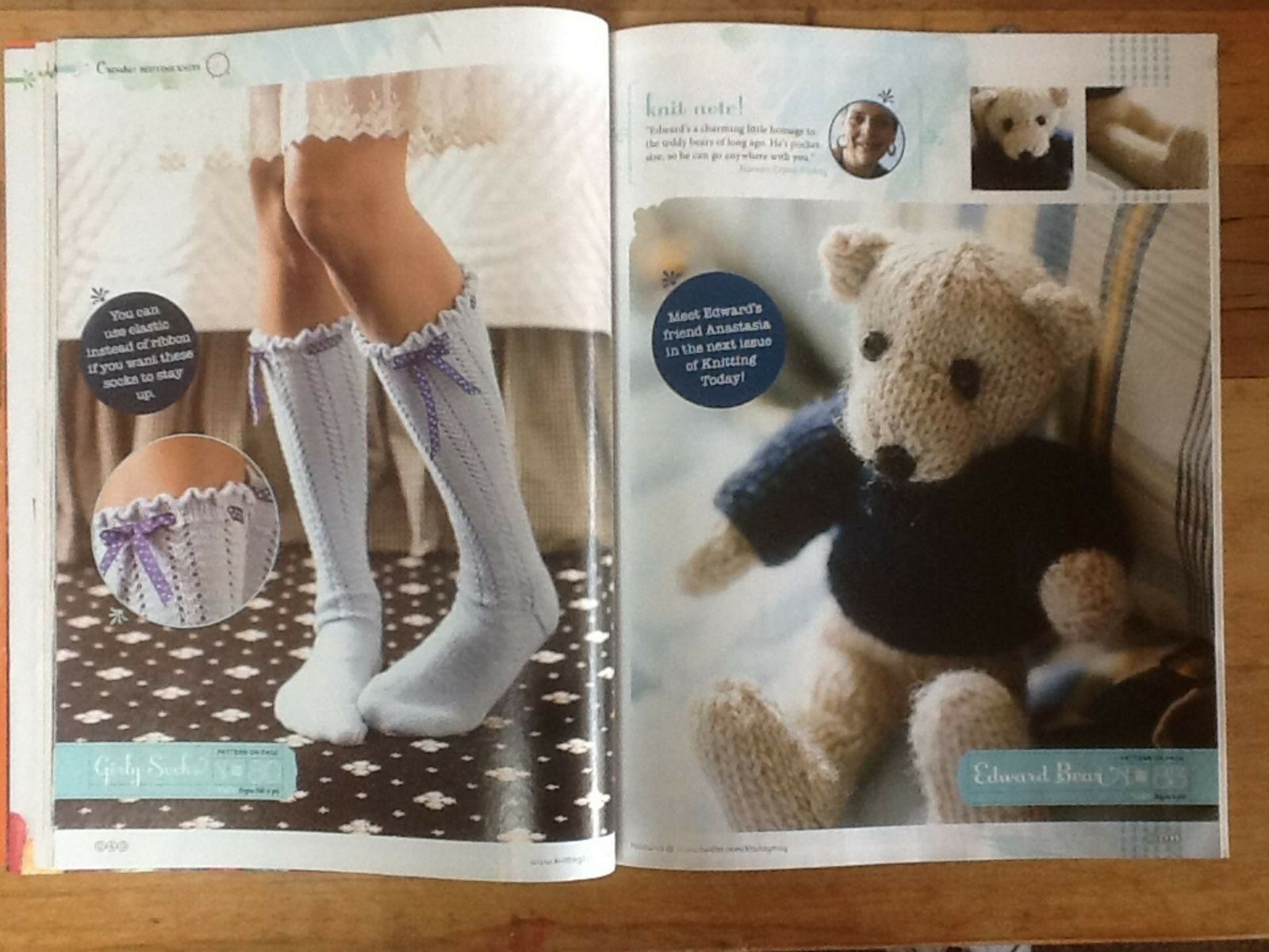Knitting Today! Magazine Nov/Dec 2010 25+ Patterns Premiere Issue Edward Bear - Image 8